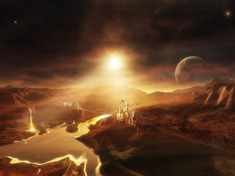 Castle on Alien Planet — Brown