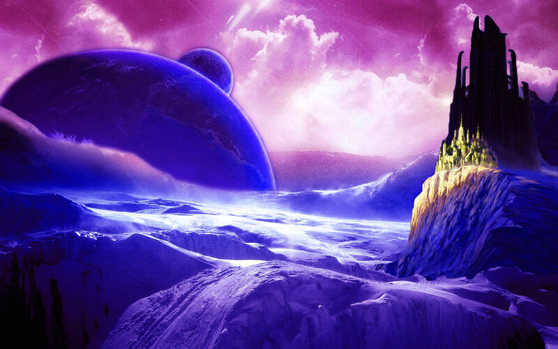 Castle on Alien Planet — Purple