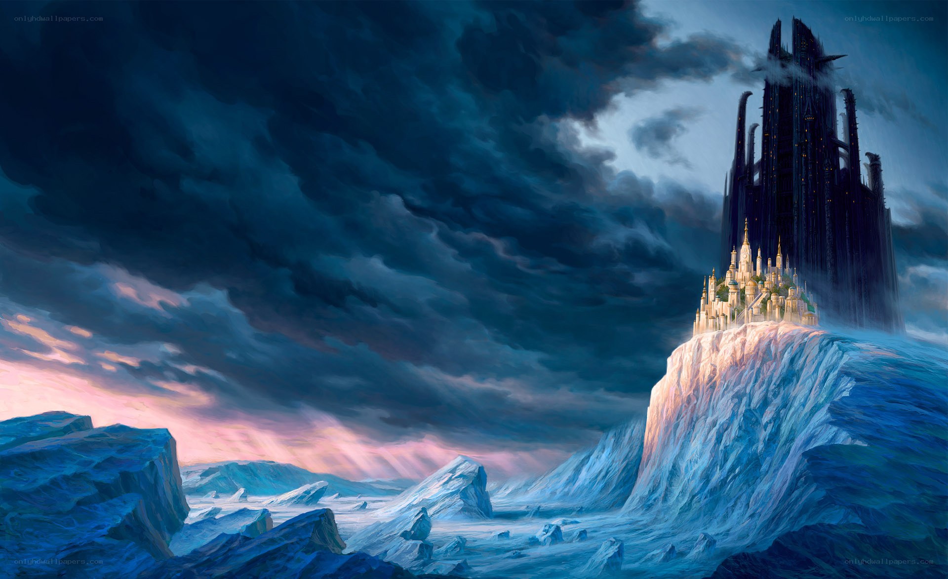 Castle on an icy cliff