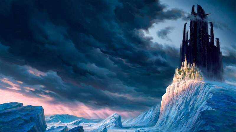Castle on an icy cliff