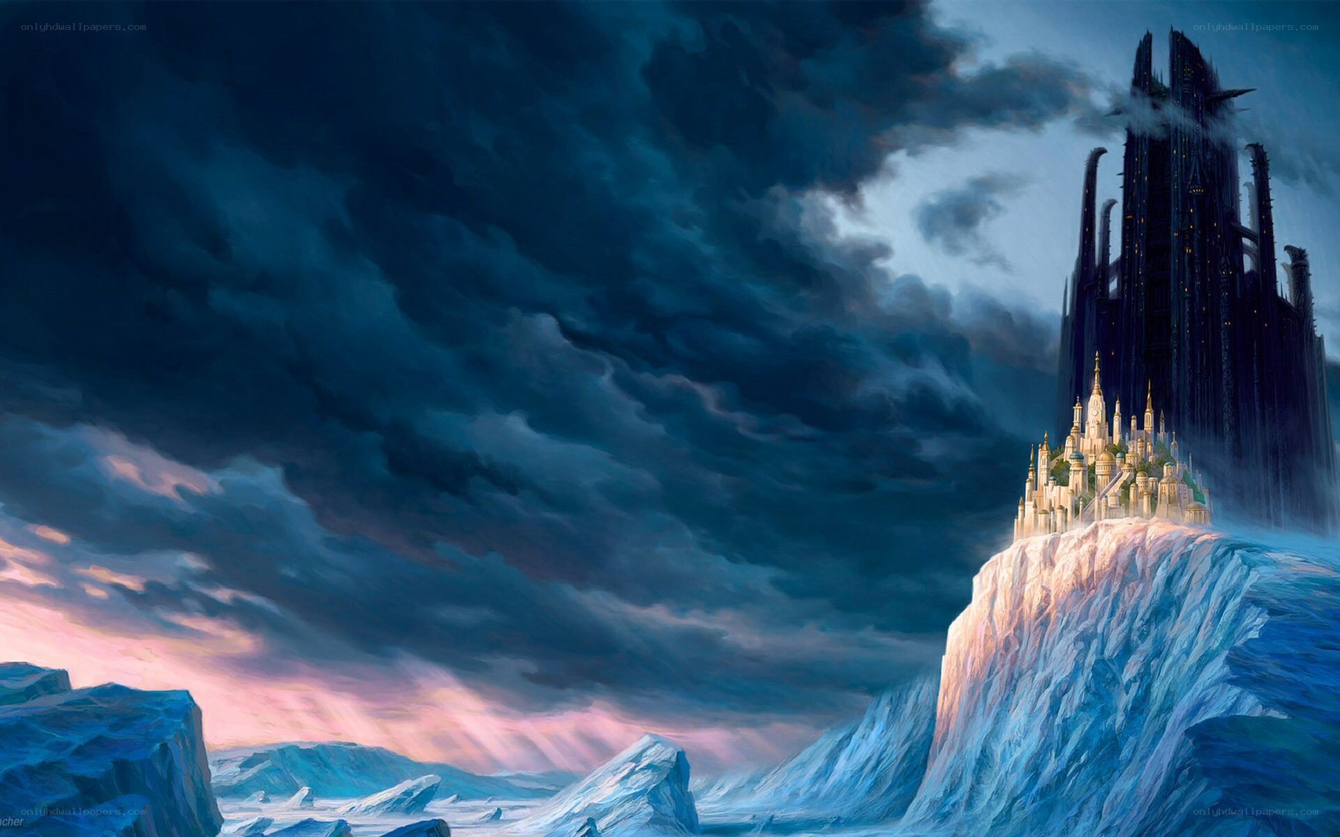 Castle on an icy cliff