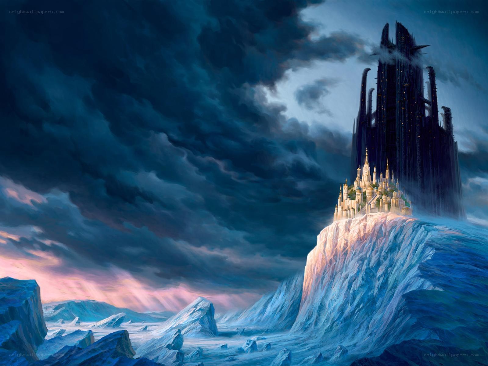 Castle on an icy cliff