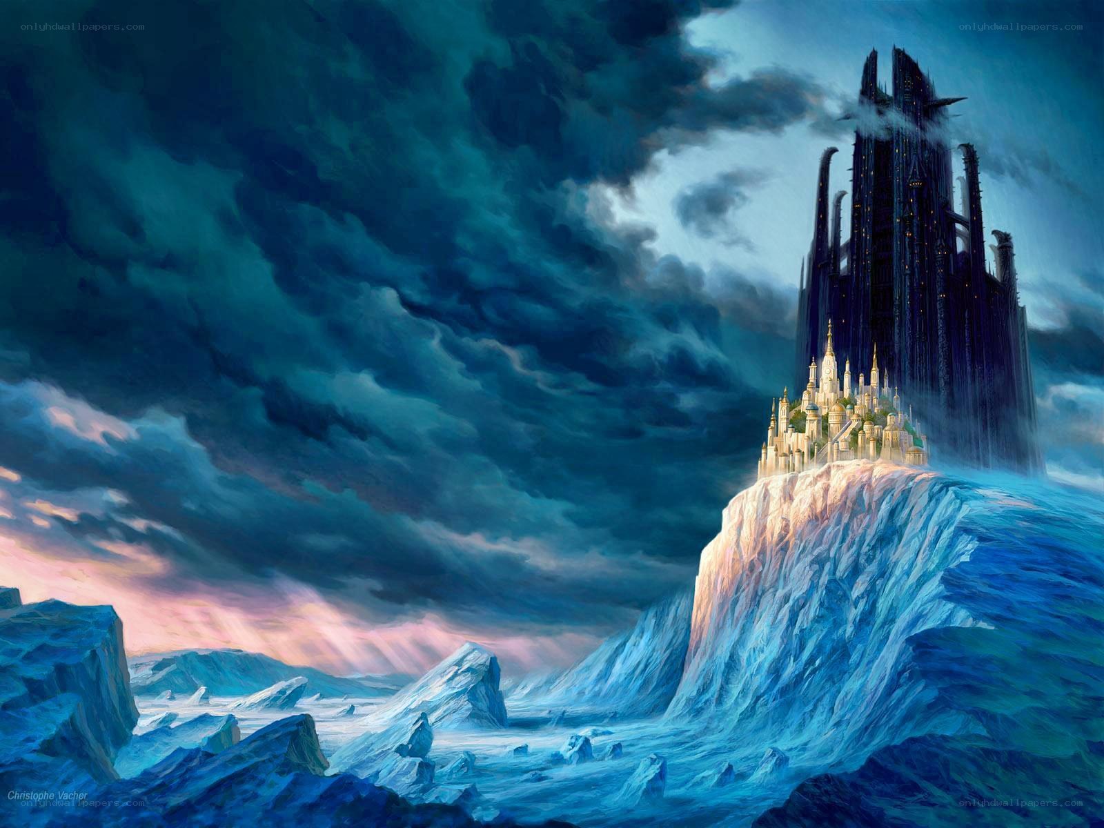 Castle on an icy cliff