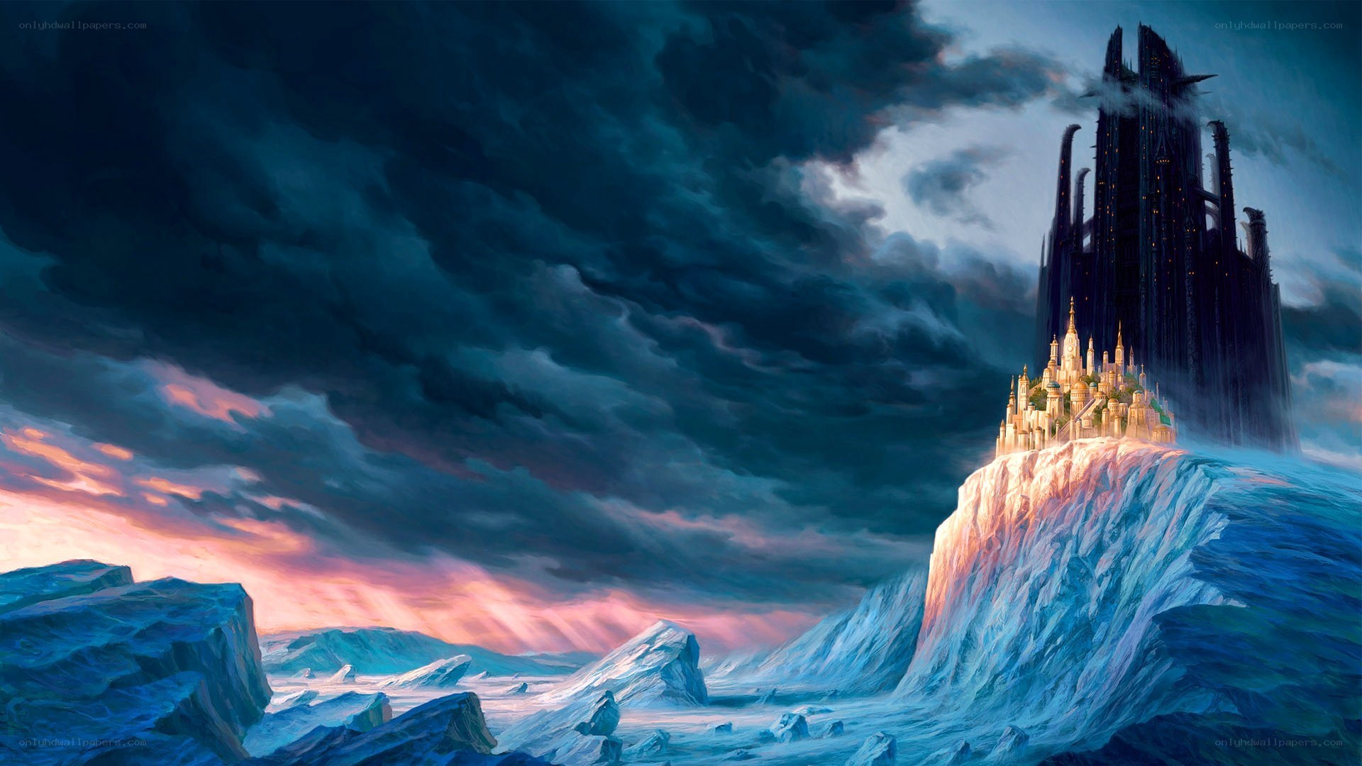Castle on an icy cliff