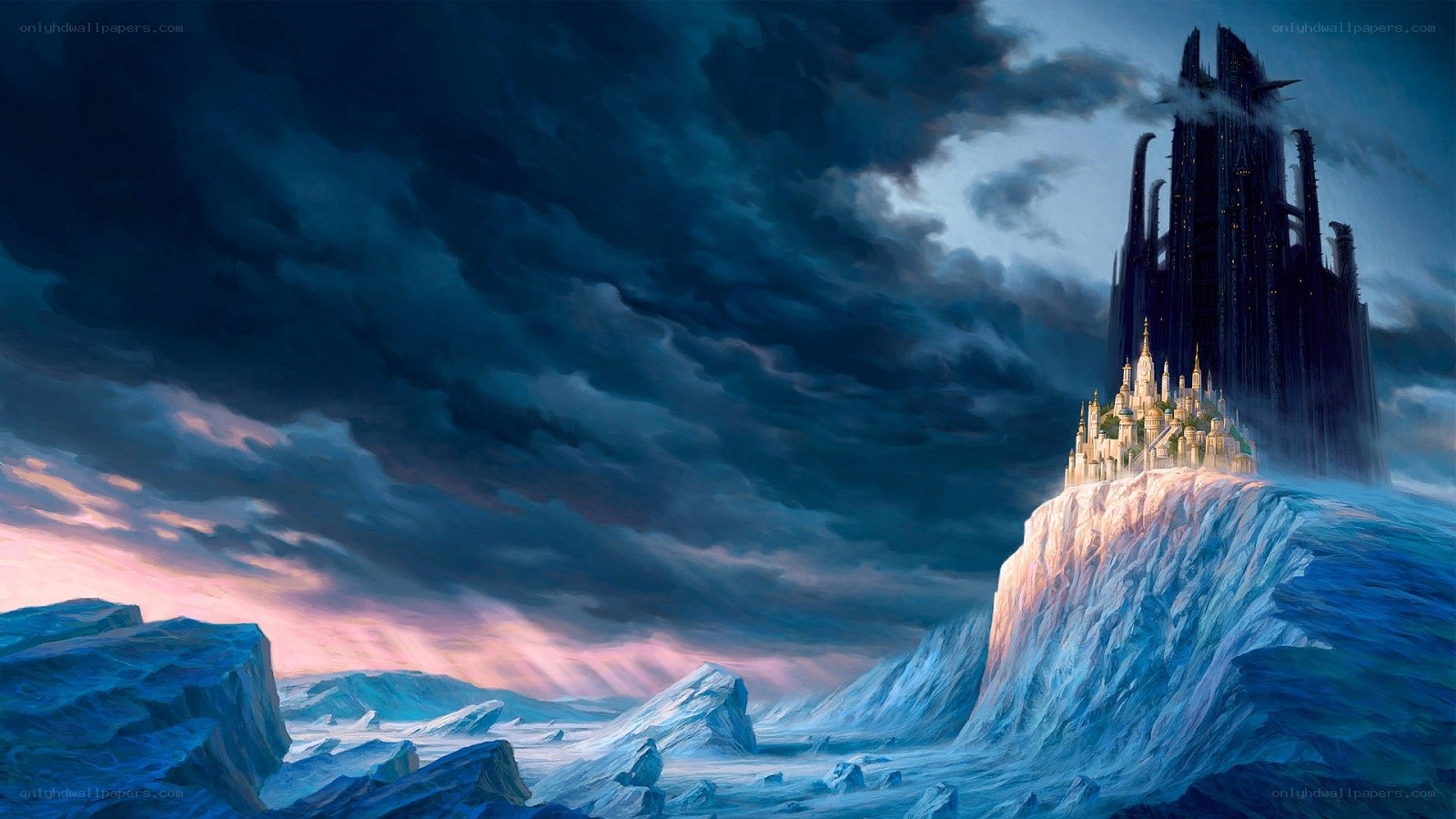 Castle on an icy cliff