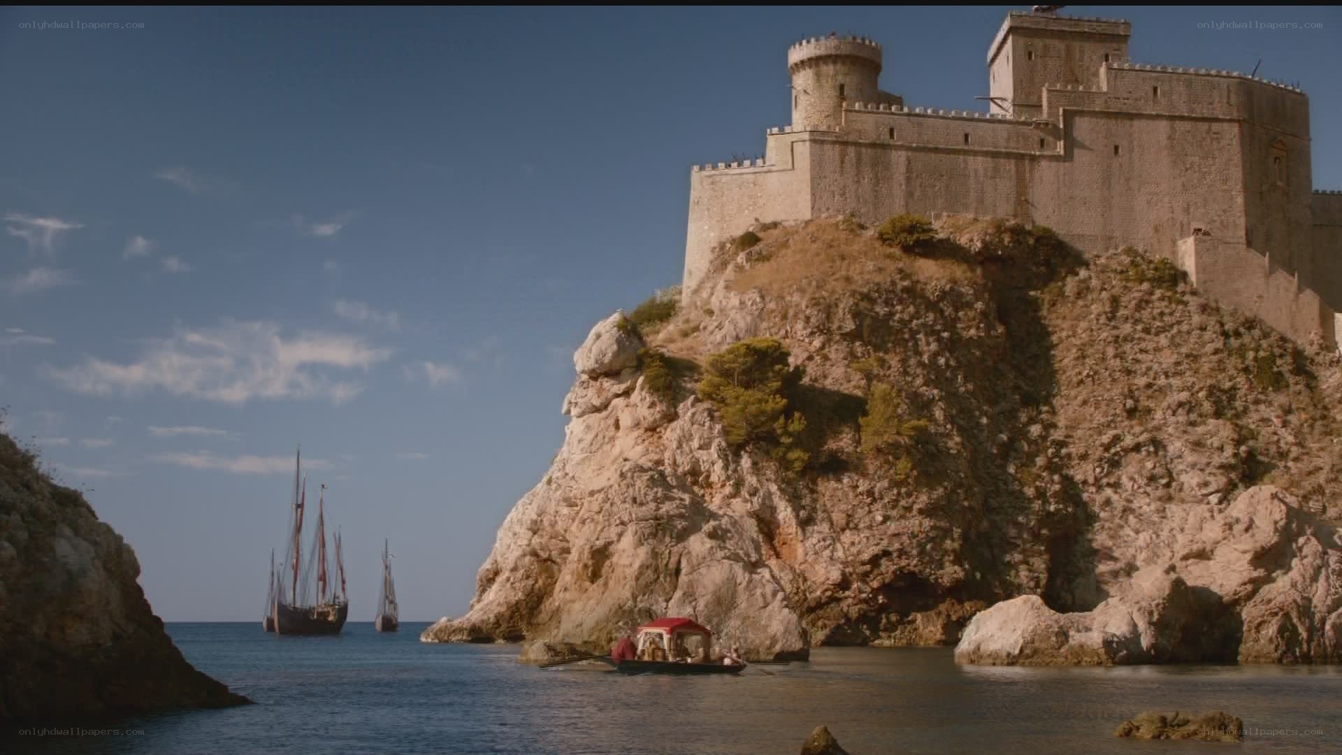 castle on coastal cliff