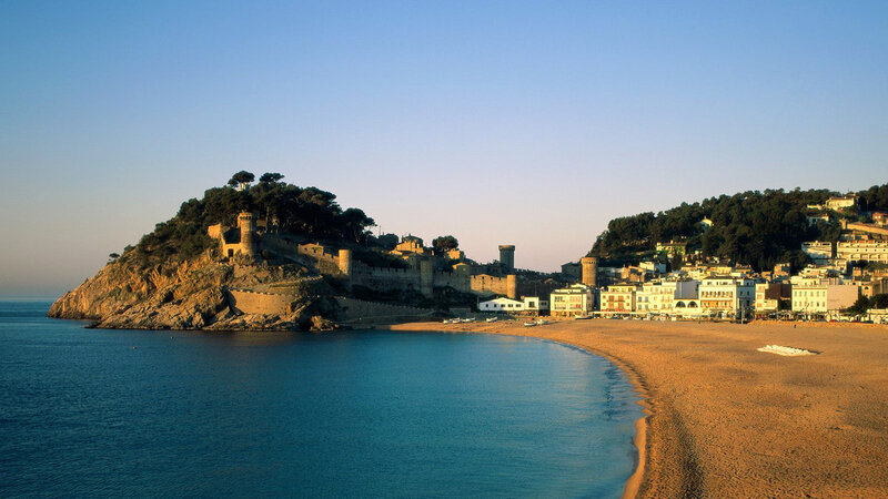 Castle on Coastal Hill — Blue