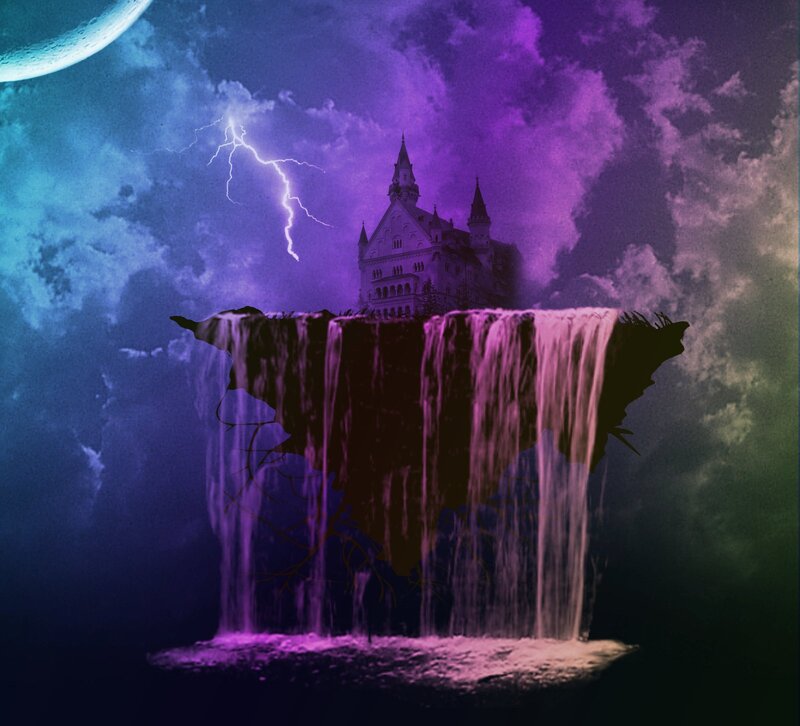 Castle on Floating Island — Purple