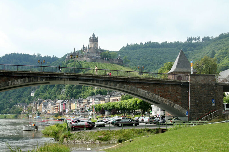 Castle on Hill Above Bridge
