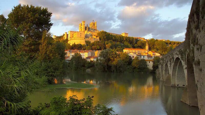 Castle on Hill by River — Green