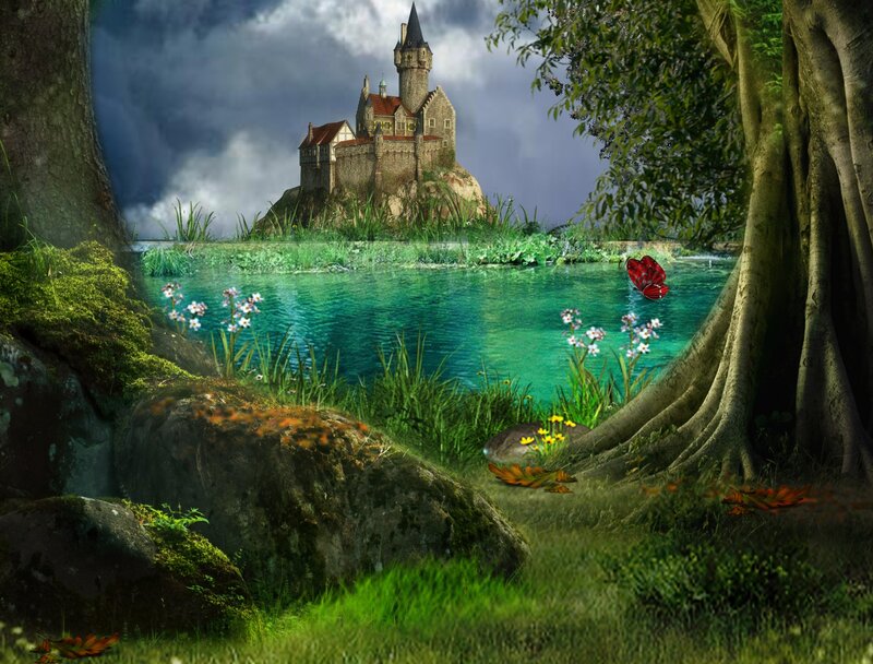 Castle on Island — Green