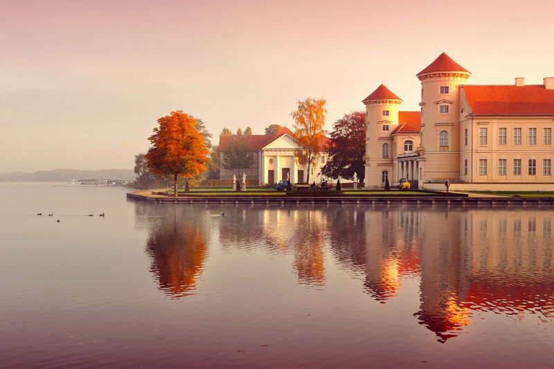 Castle on Lake Shore — Orange
