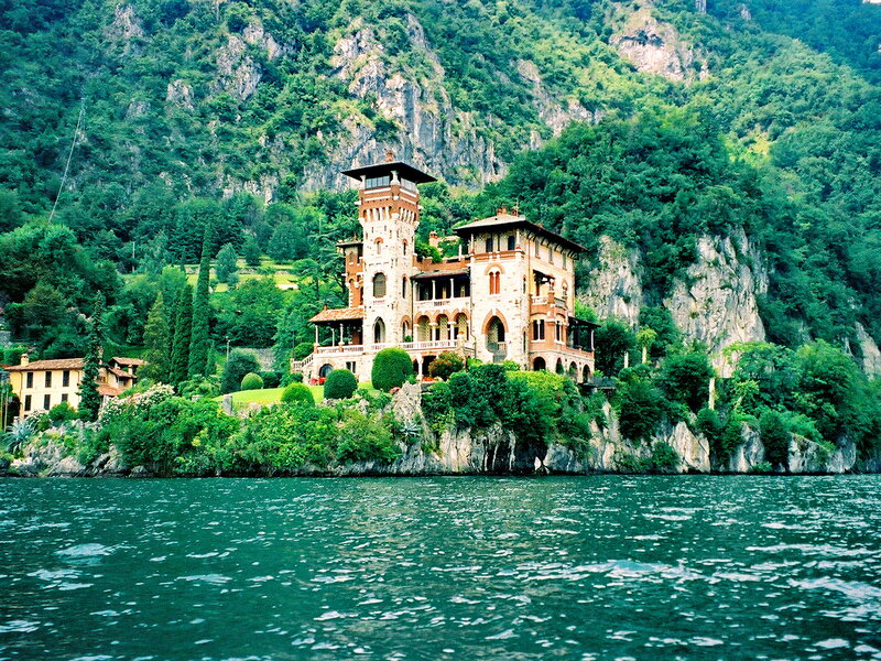 Castle on Lakeside Cliff