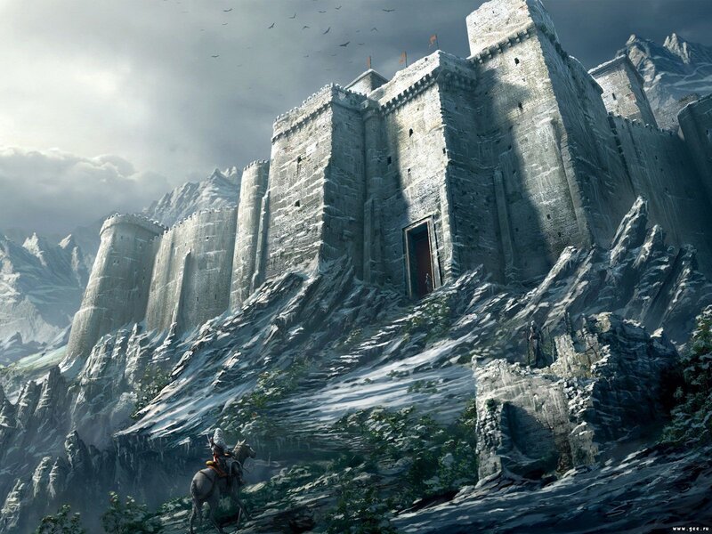 Castle on Mountain Cliff