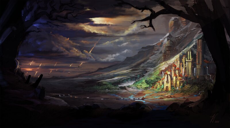 Castle on Mountain Slope