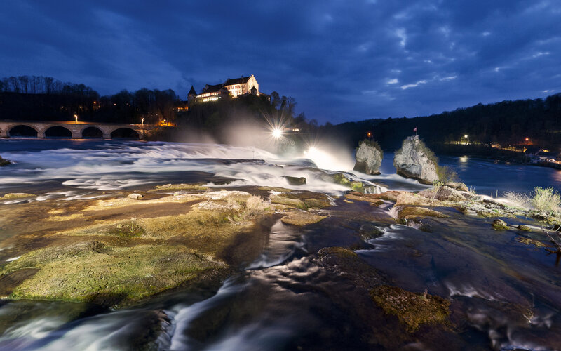 Castle on Riverbank — Blue