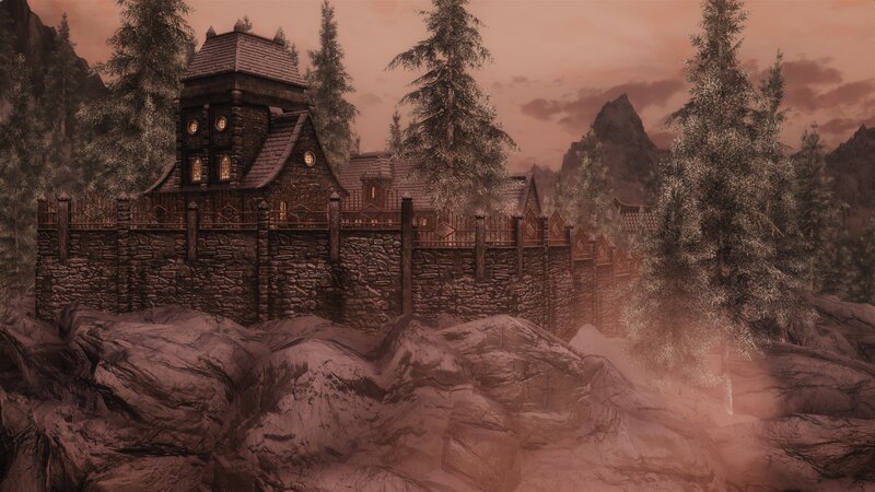 Castle on Rocky Cliff — Brown, Dramatic, Sunset
