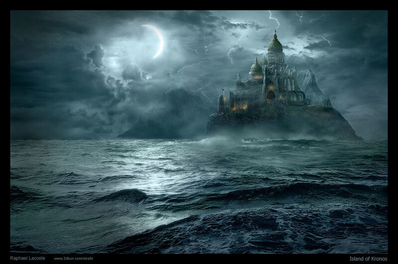 Castle on Rocky Island — Blue