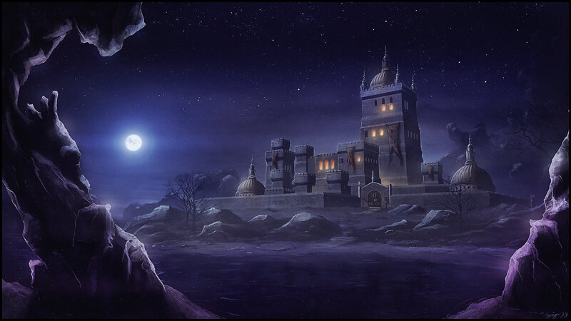 Castle on Rocky Island — Purple