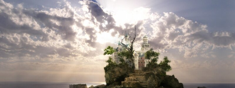 Castle on Rocky Island — White