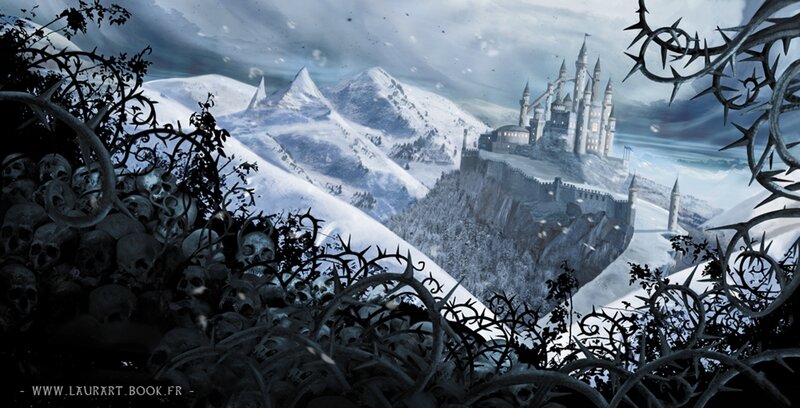 Castle on Snowy Mountain — White