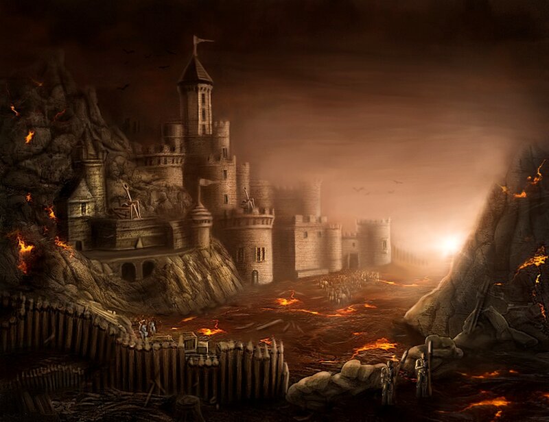 Castle on Volcanic Island