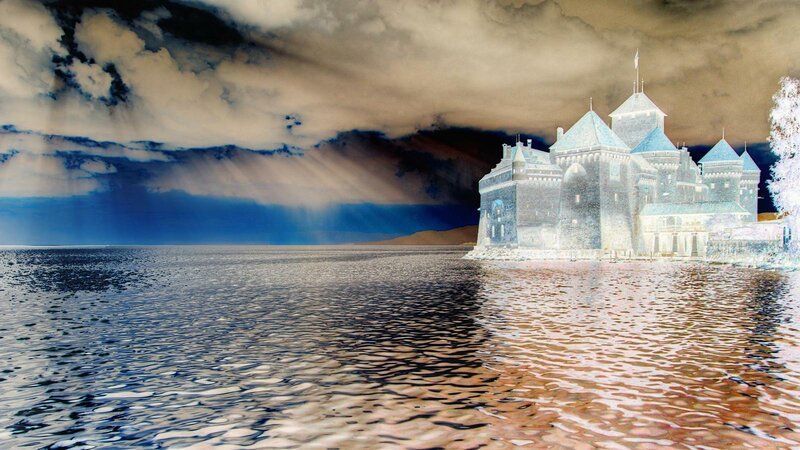 Castle on Water — Blue