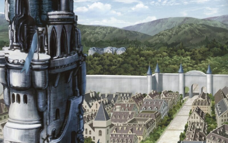 castle overlooking a town