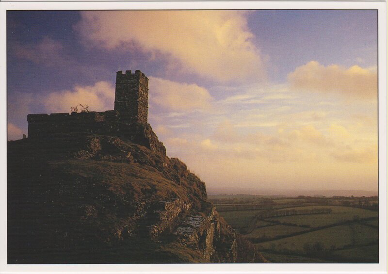Castle Ruin on Hill — Blue