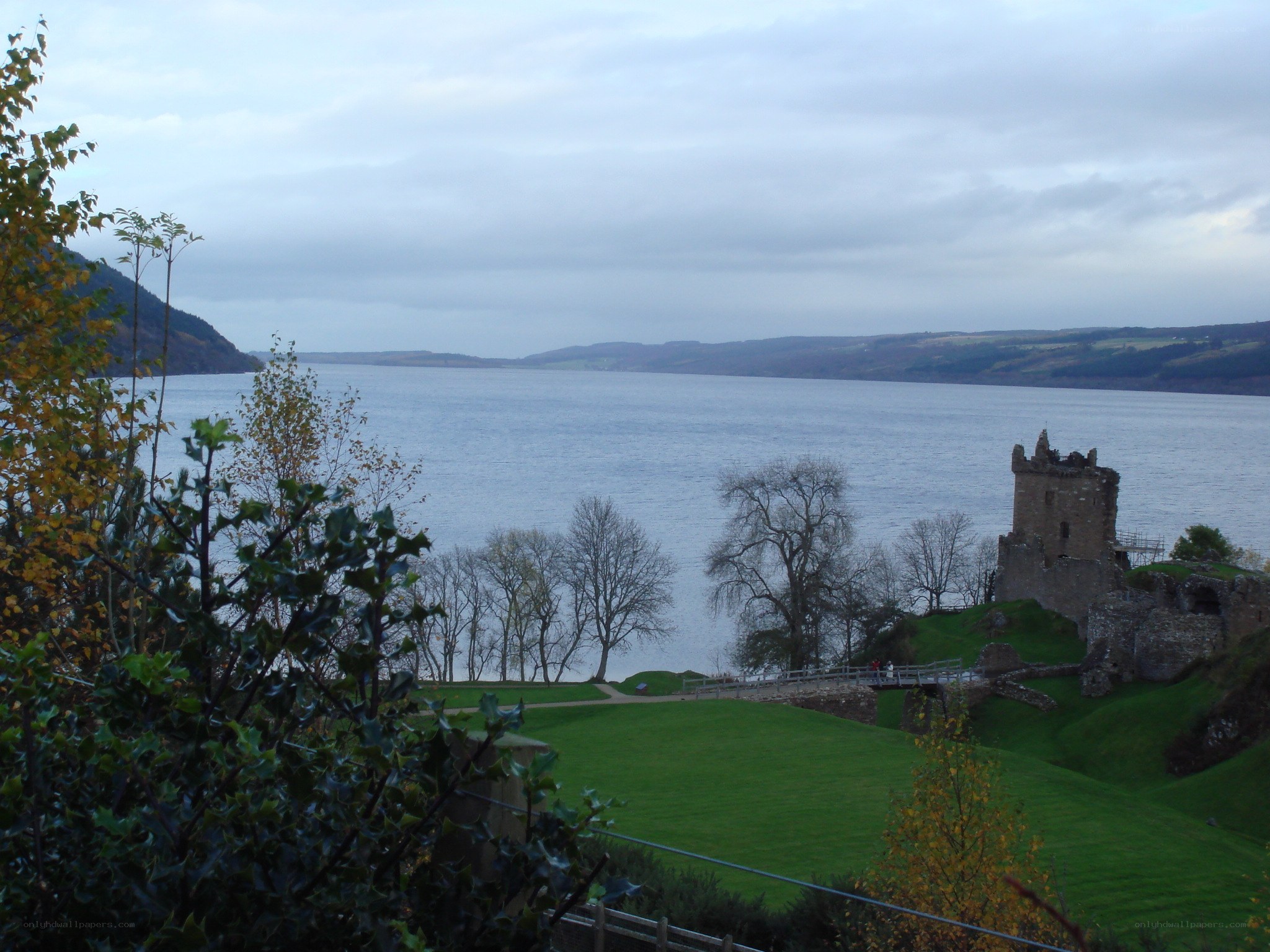 Castle ruins by a loch