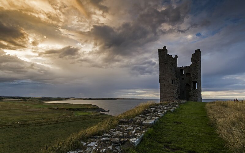 Castle ruins by the sea