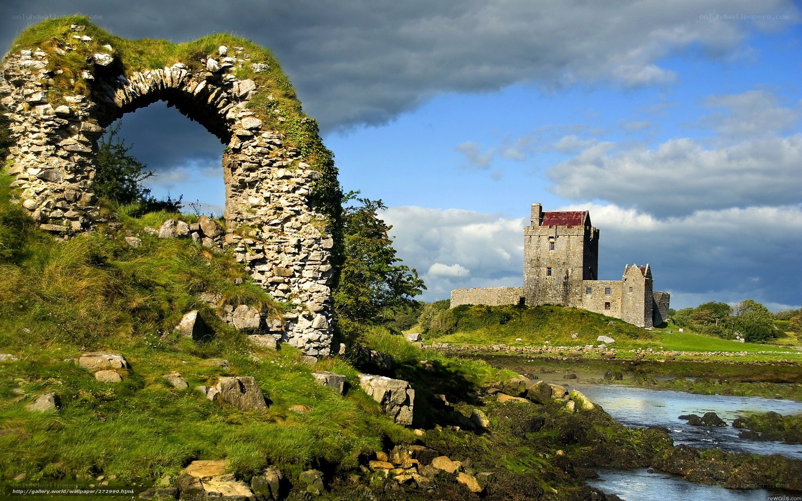 Castle ruins by the sea