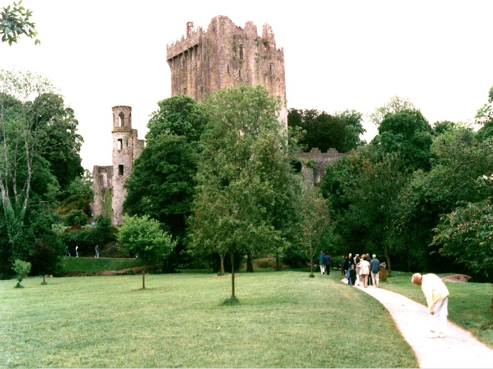 Castle ruins in a park