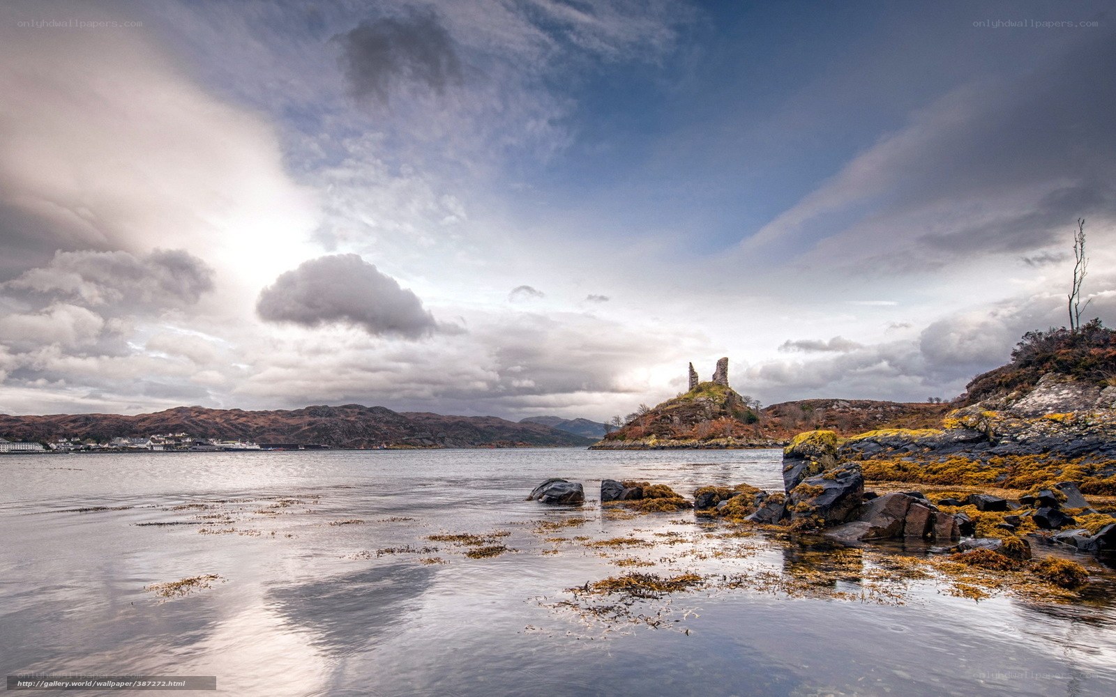 Castle ruins on a Scottish island