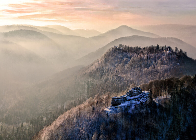 Castle Ruins on Hill