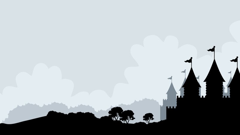 Castle Silhouette — Black, Serene