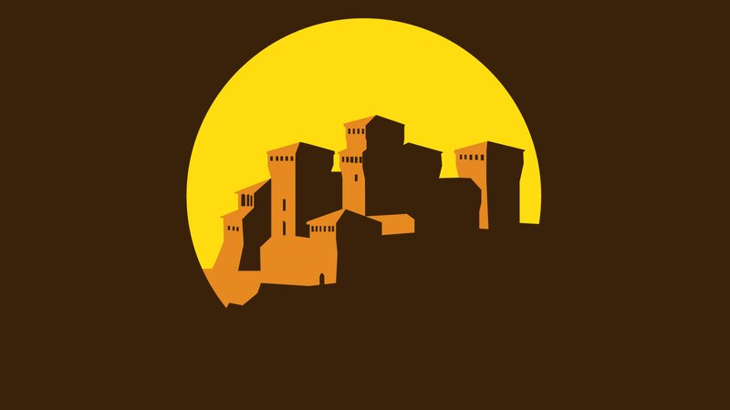Castle Silhouette — Brown
