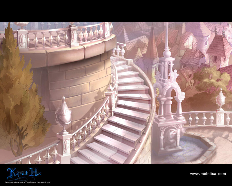 castle staircase view