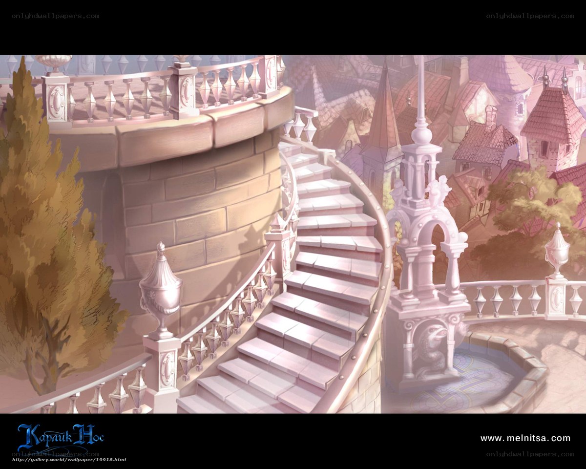 castle staircase view