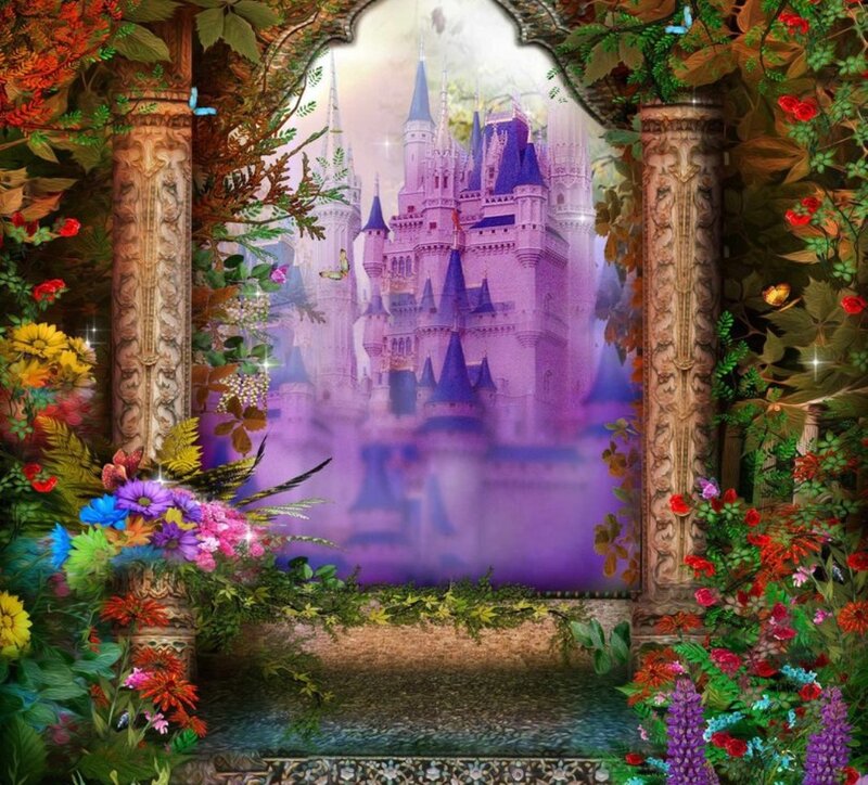 Castle Through Garden Arch