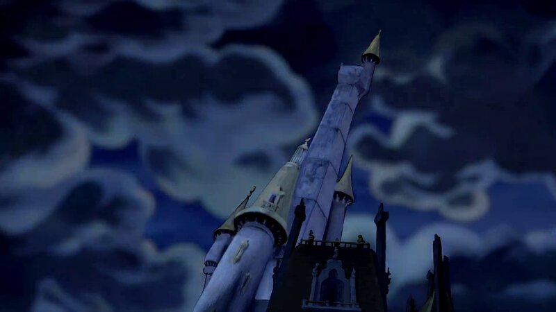 Castle Tower at Night — Blue