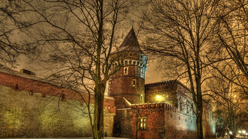 Castle Tower at Night — Brown