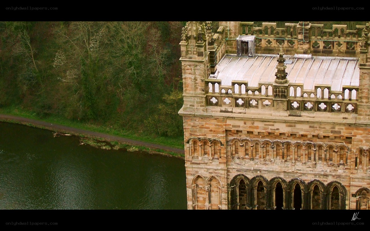castle tower by the river