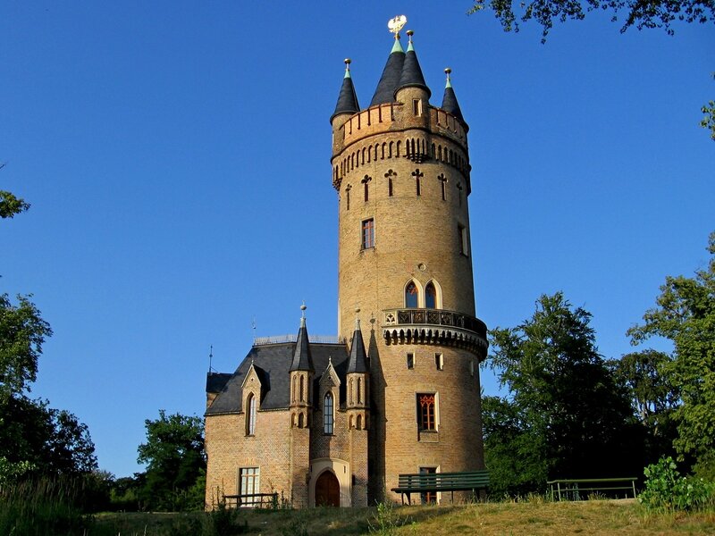 Castle Tower with Spires — Blue