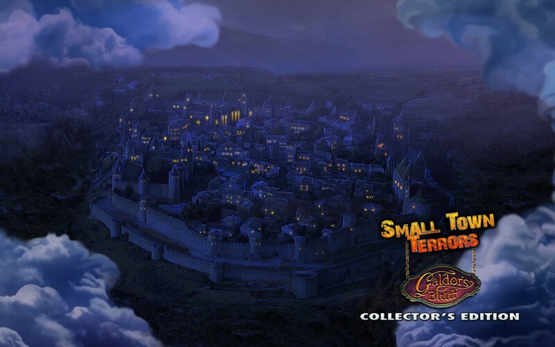 Castle Town at Night — Blue