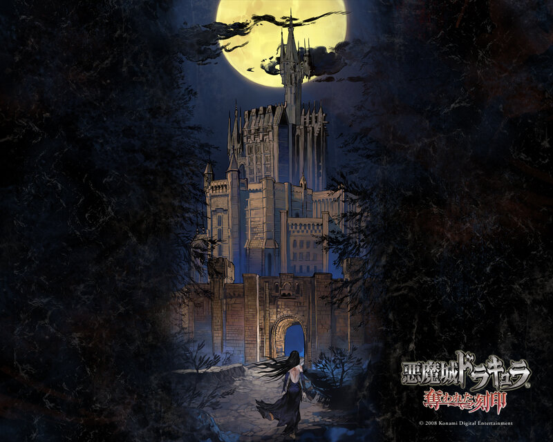 Castle under a full moon