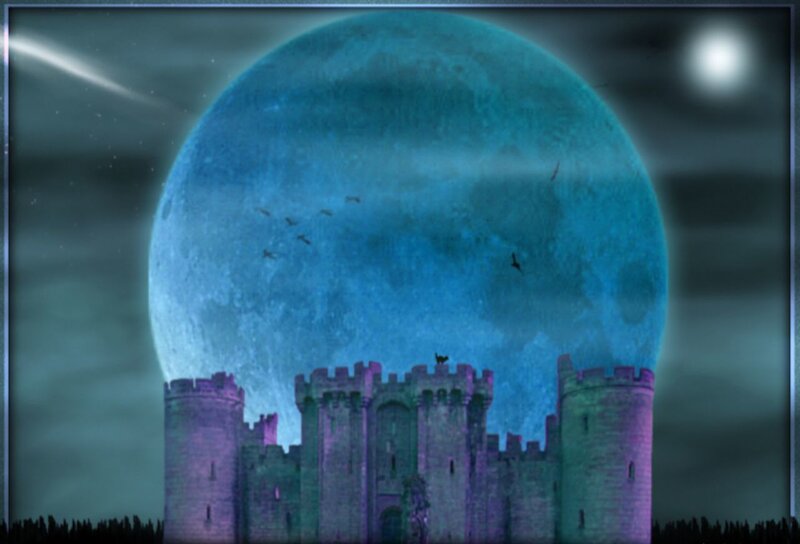 castle under blue moon