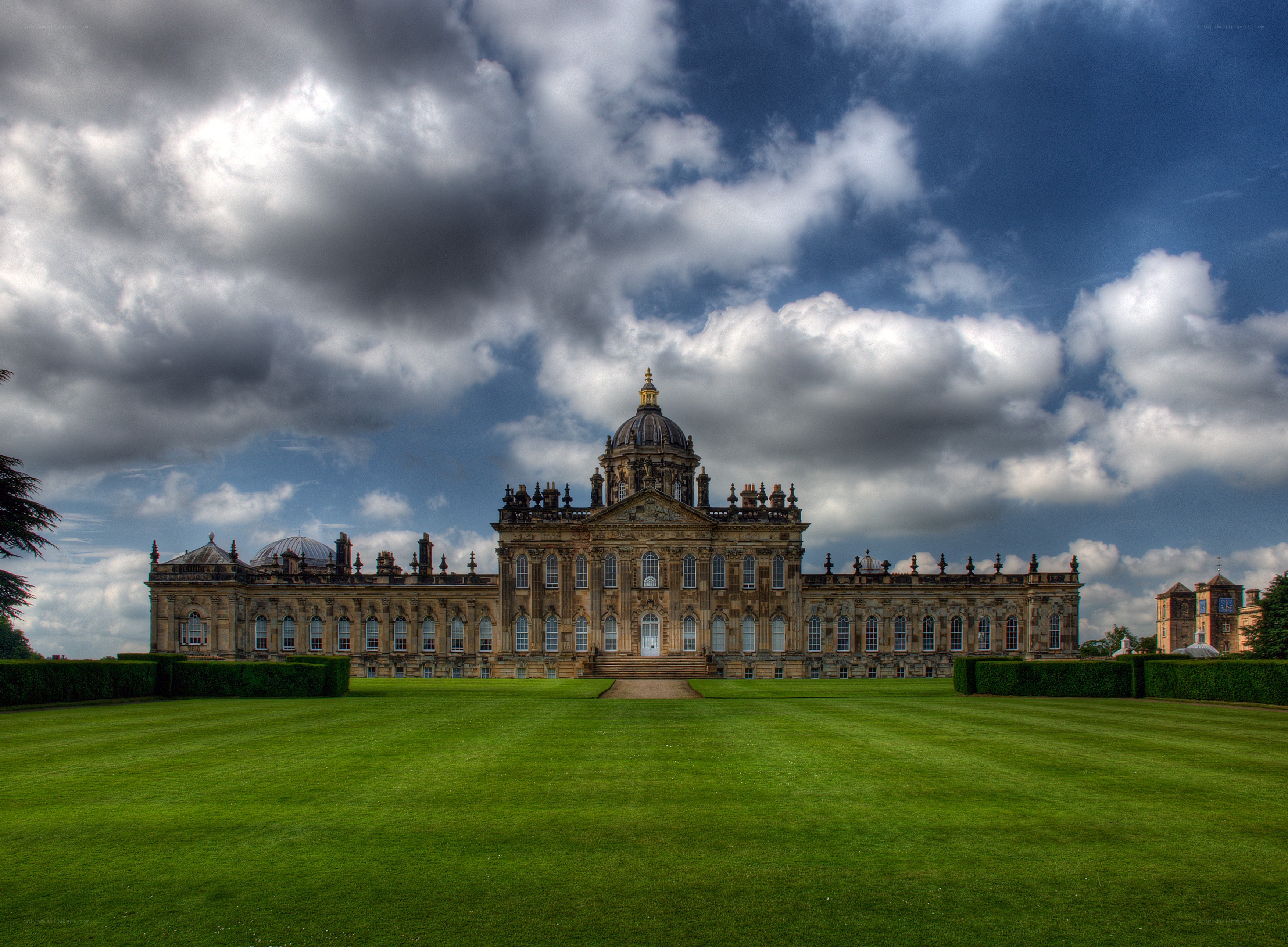 Castle under dramatic sky