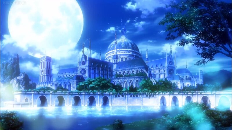 Castle under Full Moon — Blue, Serene