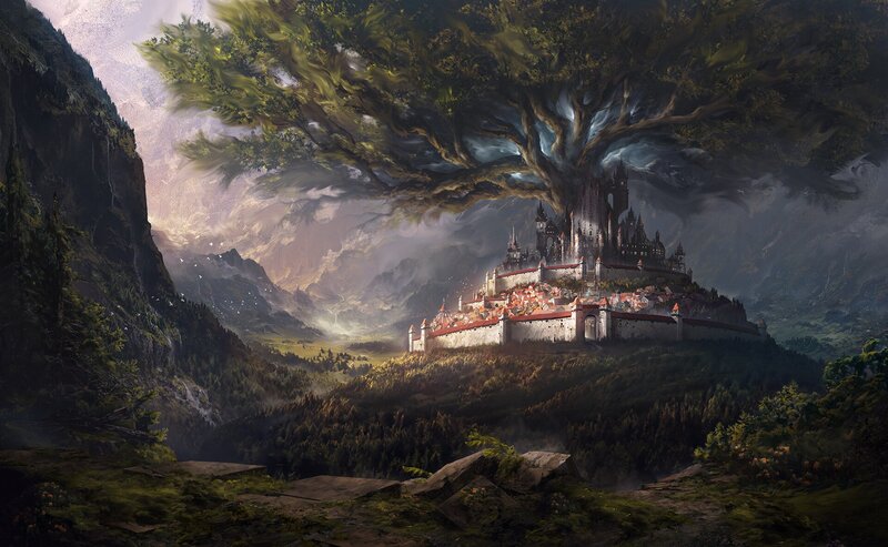 Castle under Giant Tree